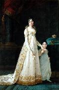 Queen of Naples with her daughter Zenaide Bonaparte Robert Lefevre